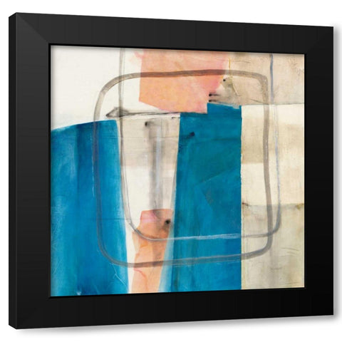 Passage I v2 Black Modern Wood Framed Art Print with Double Matting by Schick, Mike