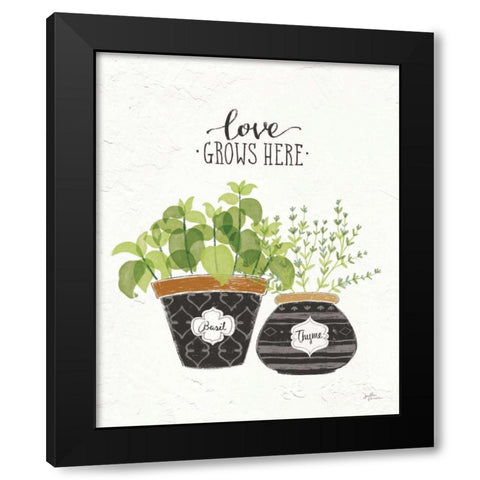 Fine Herbs V Black Modern Wood Framed Art Print by Penner, Janelle