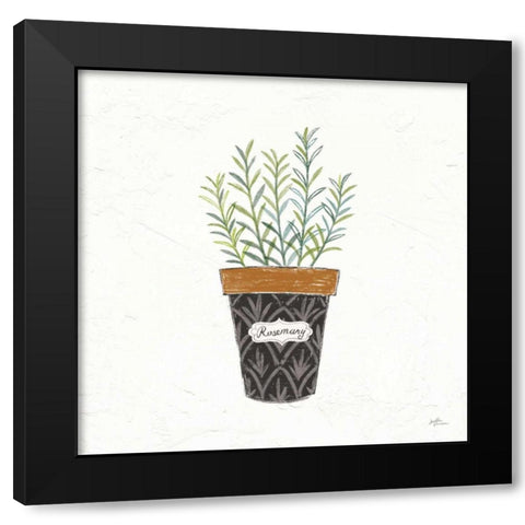 Fine Herbs IX Black Modern Wood Framed Art Print with Double Matting by Penner, Janelle