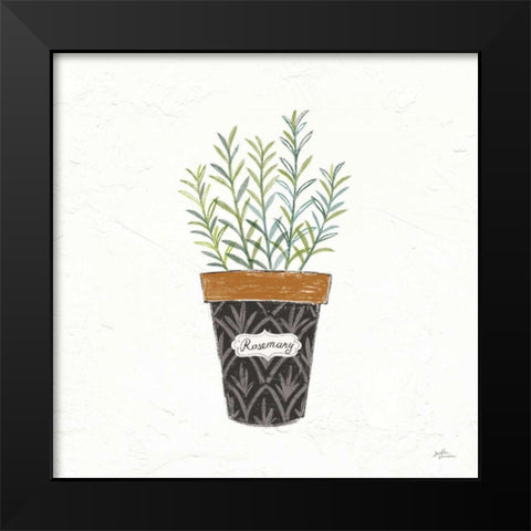 Fine Herbs IX Black Modern Wood Framed Art Print by Penner, Janelle