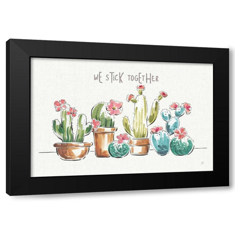 Desert Bloom I Black Modern Wood Framed Art Print with Double Matting by Brissonnet, Daphne