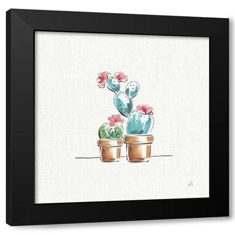 Desert Bloom V Black Modern Wood Framed Art Print with Double Matting by Brissonnet, Daphne