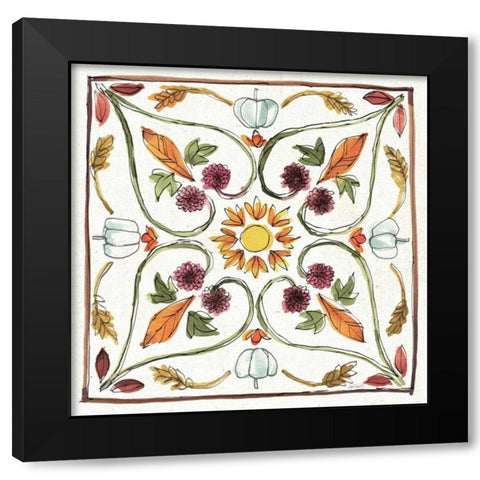 Festive Foliage VI Black Modern Wood Framed Art Print with Double Matting by Tavoletti, Anne