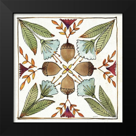 Festive Foliage VII Black Modern Wood Framed Art Print by Tavoletti, Anne