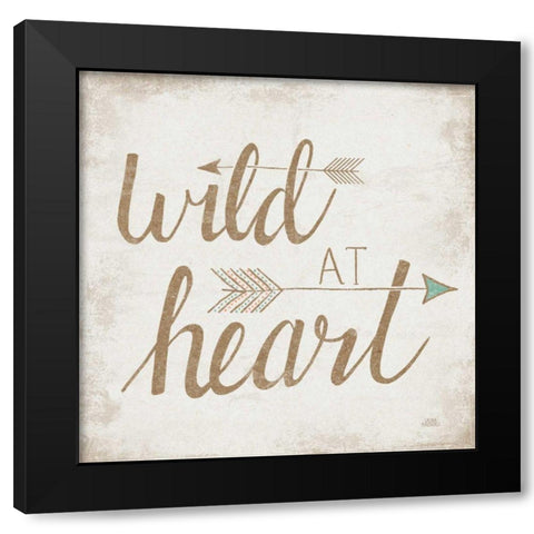 Wild at Heart Beige Black Modern Wood Framed Art Print with Double Matting by Marshall, Laura