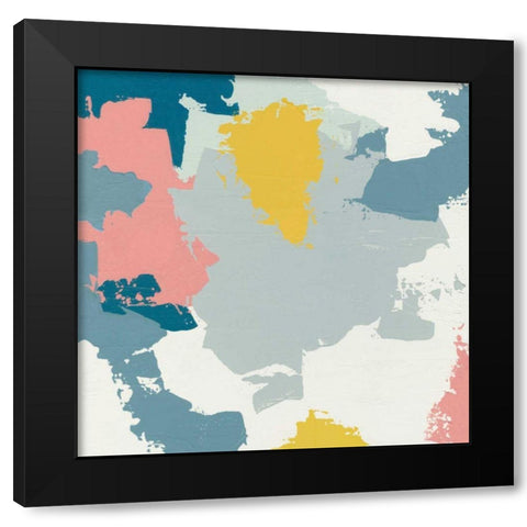 Happy I Black Modern Wood Framed Art Print with Double Matting by Hershey, Moira