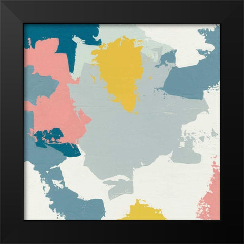 Happy I Black Modern Wood Framed Art Print by Hershey, Moira