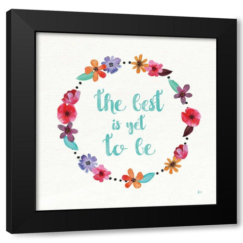 Simply Amazing II Blue Black Modern Wood Framed Art Print with Double Matting by Aiken, Jess