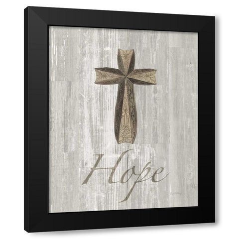 Words for Worship Hope on Wood Black Modern Wood Framed Art Print by DeNeige, Elyse
