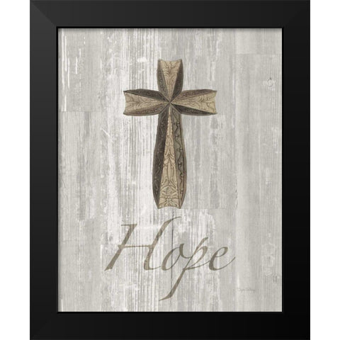 Words for Worship Hope on Wood Black Modern Wood Framed Art Print by DeNeige, Elyse