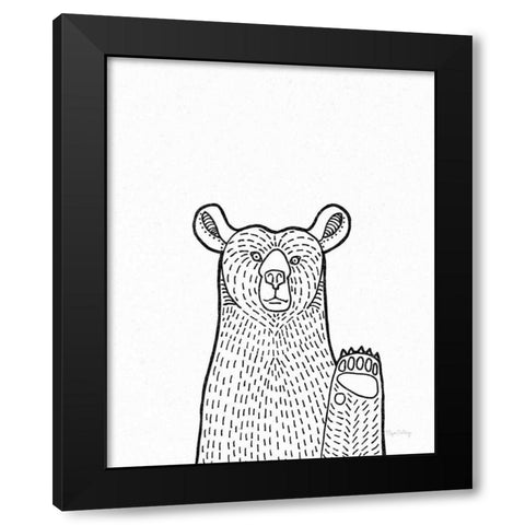 Forest Friends IV Black and White Bear Black Modern Wood Framed Art Print by DeNeige, Elyse