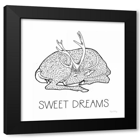 Color the Forest III Sweet Dreams Black Modern Wood Framed Art Print with Double Matting by DeNeige, Elyse