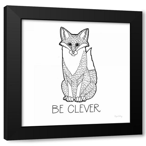 Color the Forest IV Be Clever Black Modern Wood Framed Art Print with Double Matting by DeNeige, Elyse