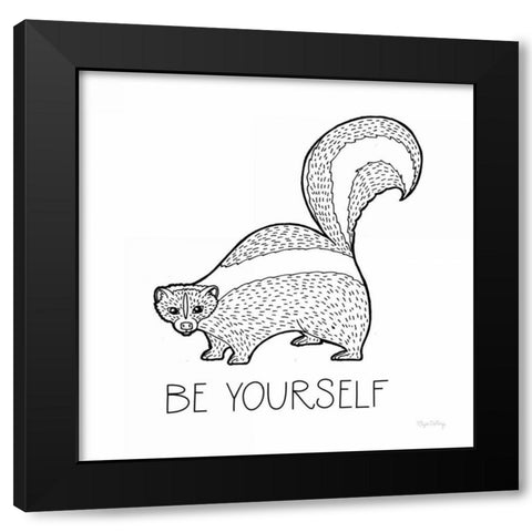 Color the Forest X Be Yourself Black Modern Wood Framed Art Print by DeNeige, Elyse