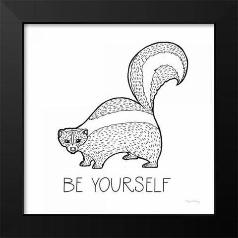 Color the Forest X Be Yourself Black Modern Wood Framed Art Print by DeNeige, Elyse
