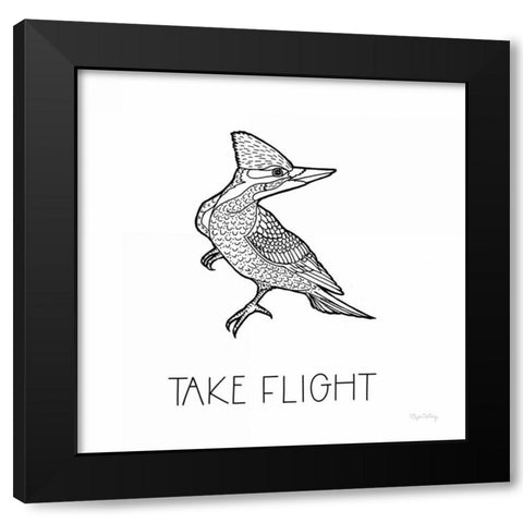 Color the Forest XII Take Flight Black Modern Wood Framed Art Print by DeNeige, Elyse