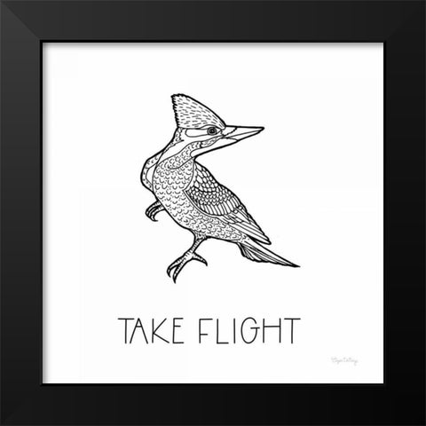 Color the Forest XII Take Flight Black Modern Wood Framed Art Print by DeNeige, Elyse