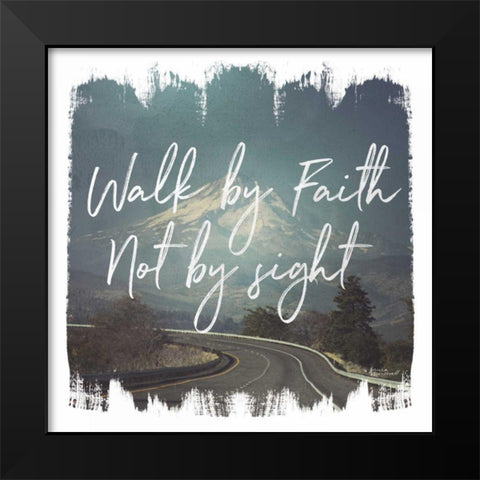 Wild Wishes III Walk by Faith Black Modern Wood Framed Art Print by Marshall, Laura