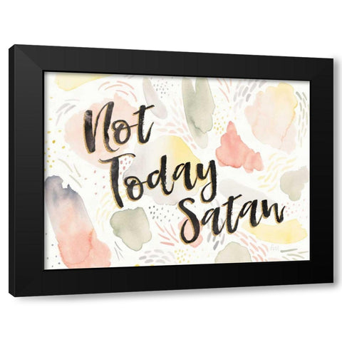 Meadow Breeze VI Not Today Satan Black Modern Wood Framed Art Print with Double Matting by Marshall, Laura