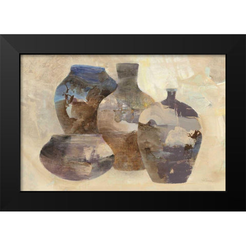 Ceramic Still Life Black Modern Wood Framed Art Print by Hristova, Albena