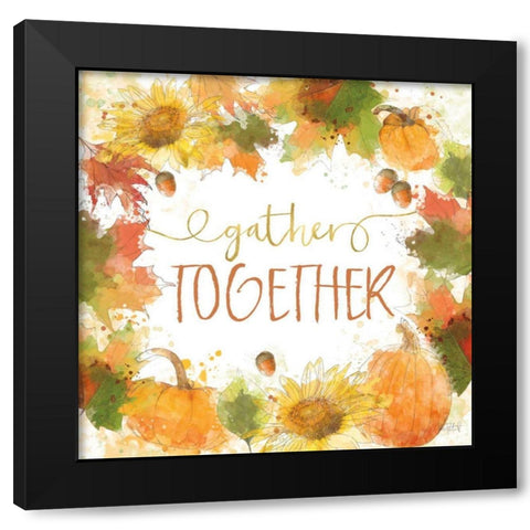 Harvest Splash IV Black Modern Wood Framed Art Print with Double Matting by Pertiet, Katie