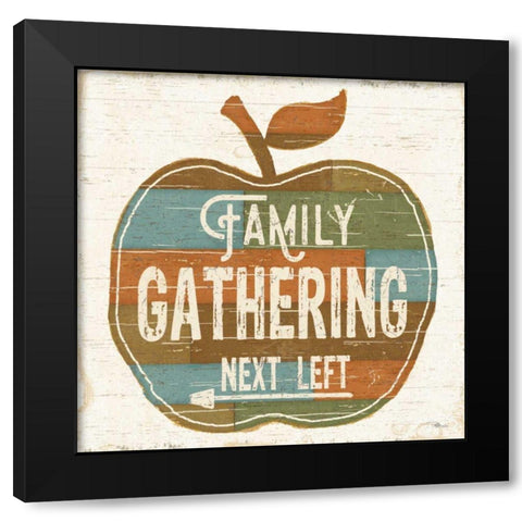 Harvest Signs II Black Modern Wood Framed Art Print with Double Matting by Pela Studio