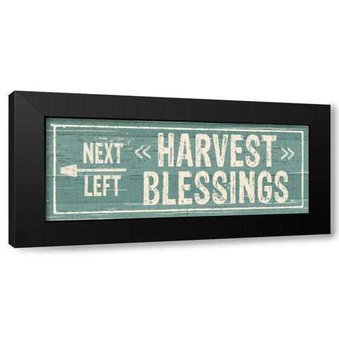Harvest Signs VI Black Modern Wood Framed Art Print with Double Matting by Pela Studio