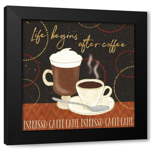 Fresh Coffee II Black Modern Wood Framed Art Print with Double Matting by Audit, Lisa
