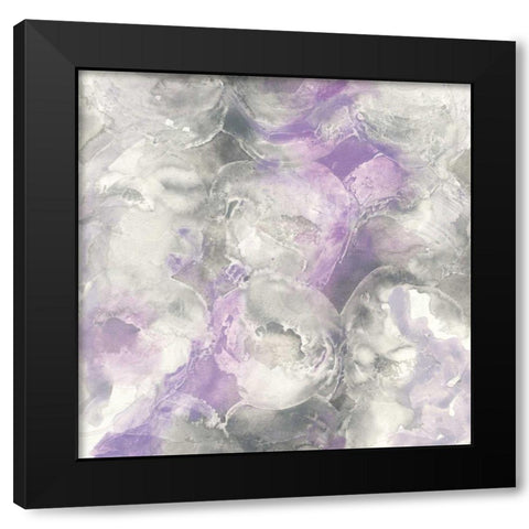 Amethyst Circles I Black Modern Wood Framed Art Print with Double Matting by Paschke, Chris
