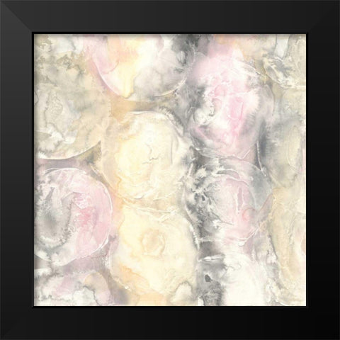 Blush Circles I Black Modern Wood Framed Art Print by Paschke, Chris