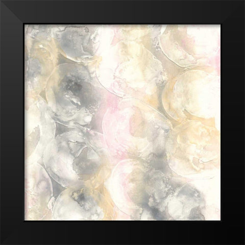 Blush Circles II Black Modern Wood Framed Art Print by Paschke, Chris