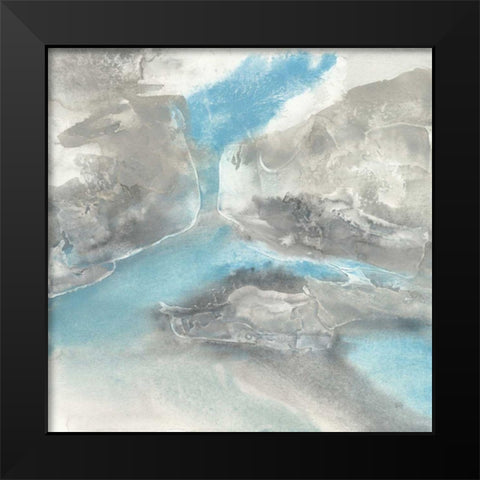 Blue Tones II Black Modern Wood Framed Art Print by Paschke, Chris