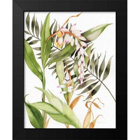 Botanical Shell Ginger Crop Black Modern Wood Framed Art Print by McKenna, Kathleen Parr