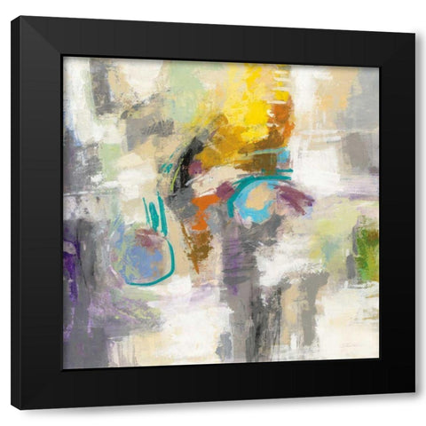 Chalk on Asphalt Black Modern Wood Framed Art Print by Vassileva, Silvia