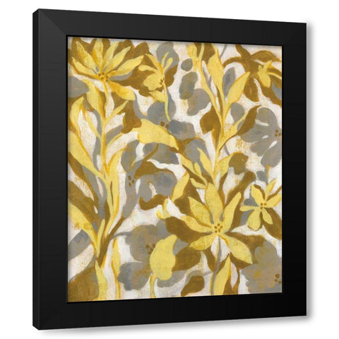 Painted Tropical Screen I Black Modern Wood Framed Art Print with Double Matting by Vassileva, Silvia