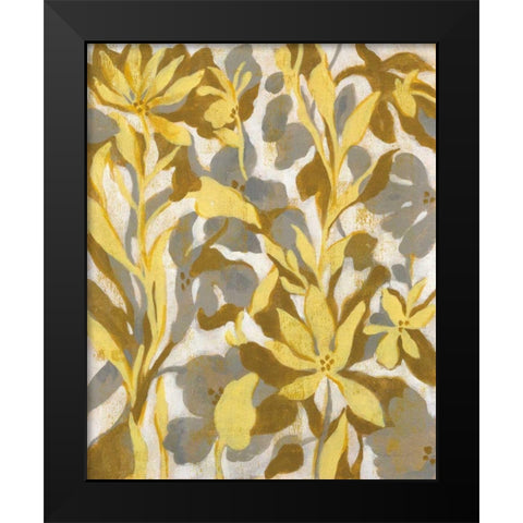 Painted Tropical Screen I Black Modern Wood Framed Art Print by Vassileva, Silvia