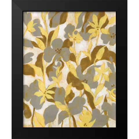 Painted Tropical Screen II Black Modern Wood Framed Art Print by Vassileva, Silvia