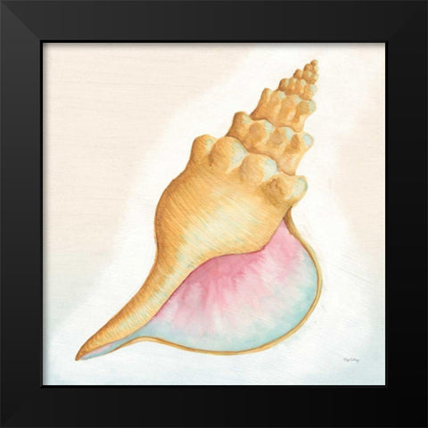Boardwalk Conch Black Modern Wood Framed Art Print by DeNeige, Elyse