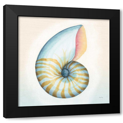 Boardwalk Nautilus Black Modern Wood Framed Art Print by DeNeige, Elyse