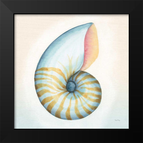 Boardwalk Nautilus Black Modern Wood Framed Art Print by DeNeige, Elyse