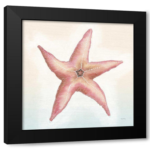 Boardwalk Starfish Black Modern Wood Framed Art Print with Double Matting by DeNeige, Elyse