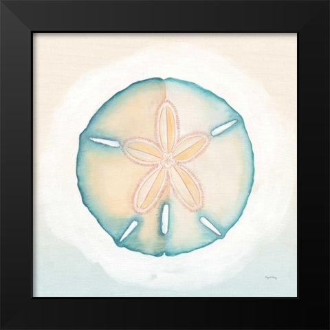 Boardwalk Sand Dollar Black Modern Wood Framed Art Print by DeNeige, Elyse