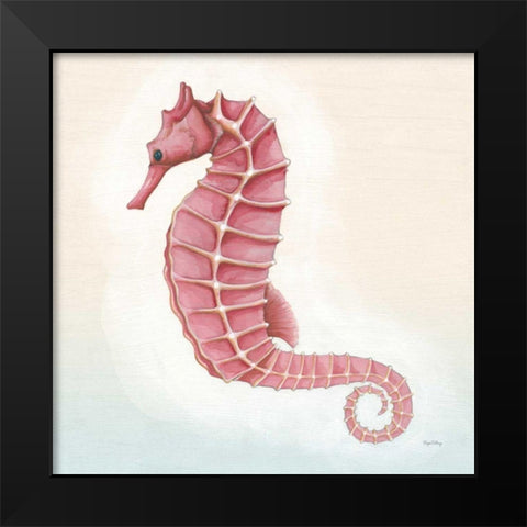 Boardwalk Seahorse Black Modern Wood Framed Art Print by DeNeige, Elyse