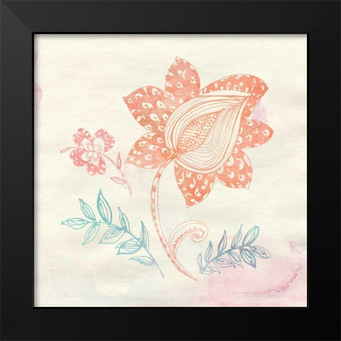 Eastern Boho I Black Modern Wood Framed Art Print by Wild Apple Portfolio