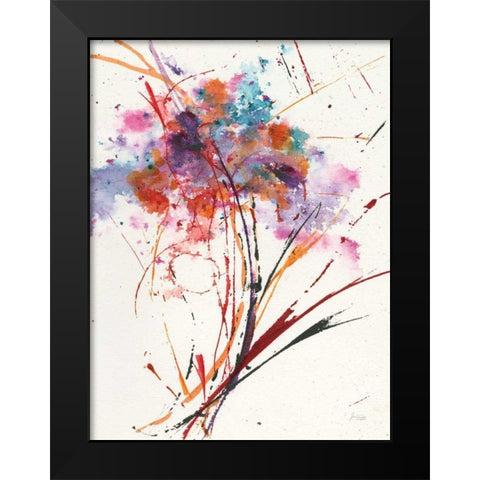 Floral Explosion I Black Modern Wood Framed Art Print by Griggs, Jan