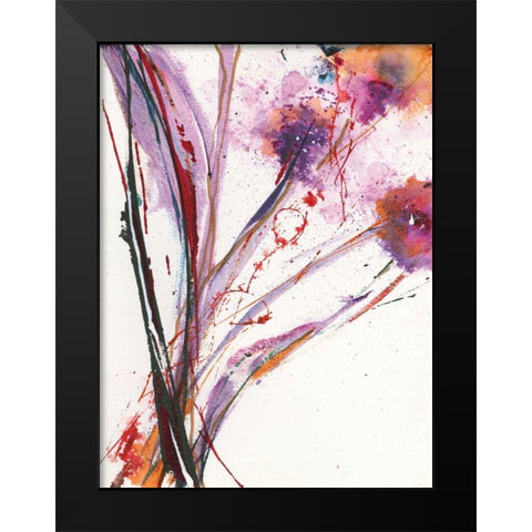 Floral Explosion III Black Modern Wood Framed Art Print by Griggs, Jan