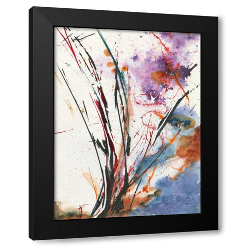 Floral Explosion IV Black Modern Wood Framed Art Print by Griggs, Jan