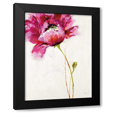Big Red Blossom Black Modern Wood Framed Art Print by Griggs, Jan