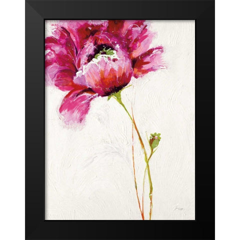 Big Red Blossom Black Modern Wood Framed Art Print by Griggs, Jan