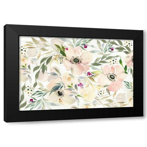 The Joy of White Black Modern Wood Framed Art Print with Double Matting by Rice, Kristy
